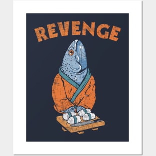 Revenge Fish Distressed Posters and Art